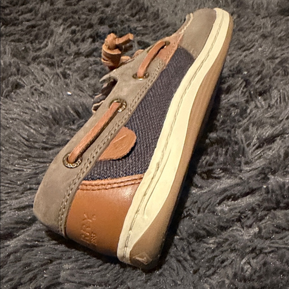 Sperry Women’s Brown and Tan Boat Shoes (Worn Once)